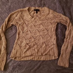 Crocheted tan sweater
